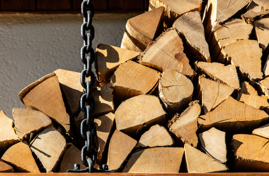 Pile de bois décoration